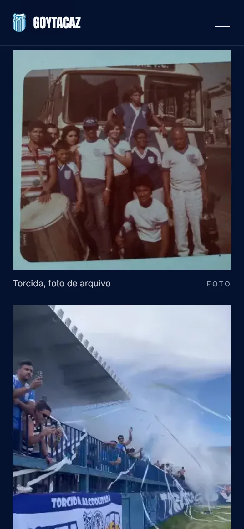 Galeria do acervo no celular